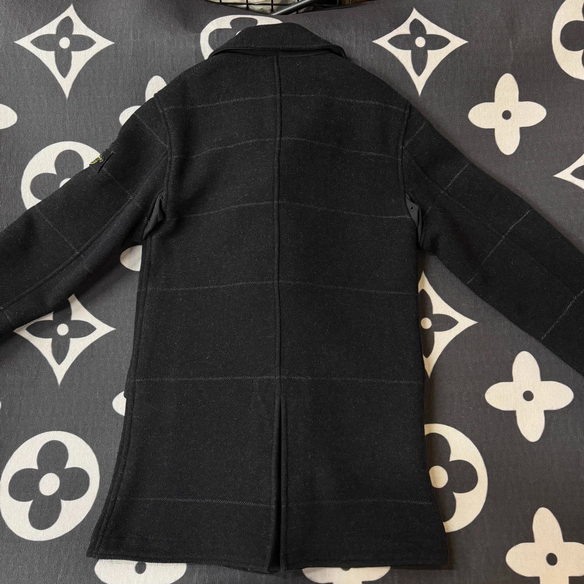 Stone Island Black Collared Button-Up Coat - Size L Size US L / EU 52-54 / 3 - 2 Thumbnail