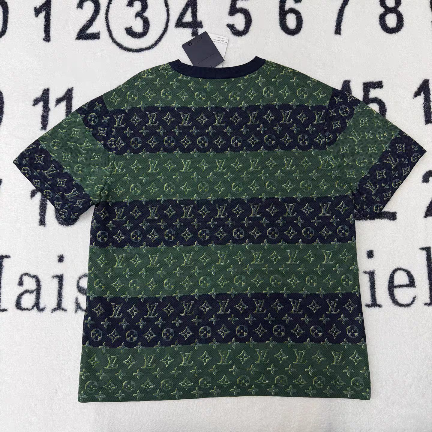 Louis Vuitton Green Striped Pattern Short-Sleeve Shirt XXL Size US XXL / EU 58 / 5 - 2 Thumbnail