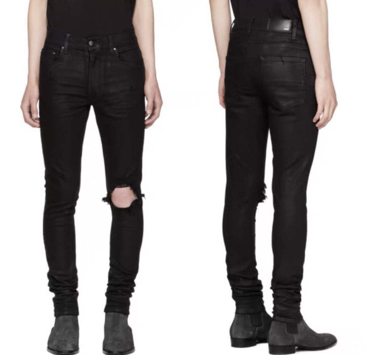 Amiri Black Distressed Denim Jeans Size US 36 / EU 52 - 7 Thumbnail