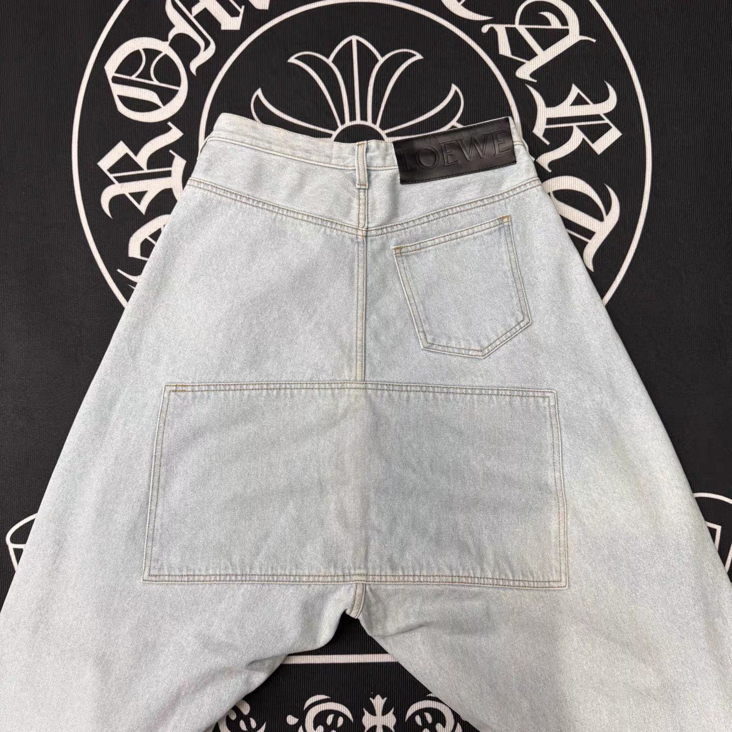 Loewe Blue Denim Wide-Leg Pants Size 36 Size US 36 / EU 52 - 3 Thumbnail