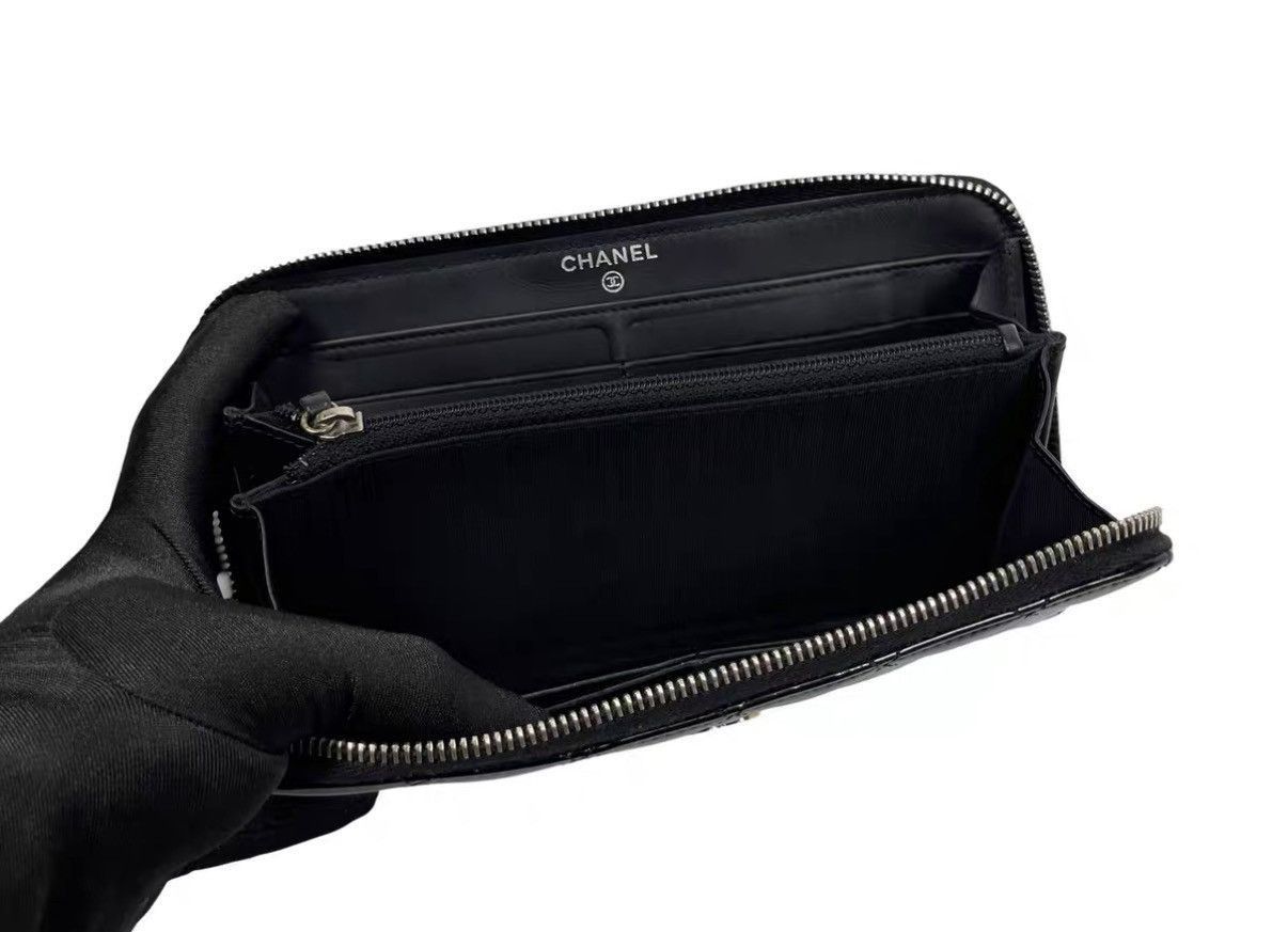 Chanel Quilted Black Zip-Around Wallet Size ONE SIZE - 5 Thumbnail