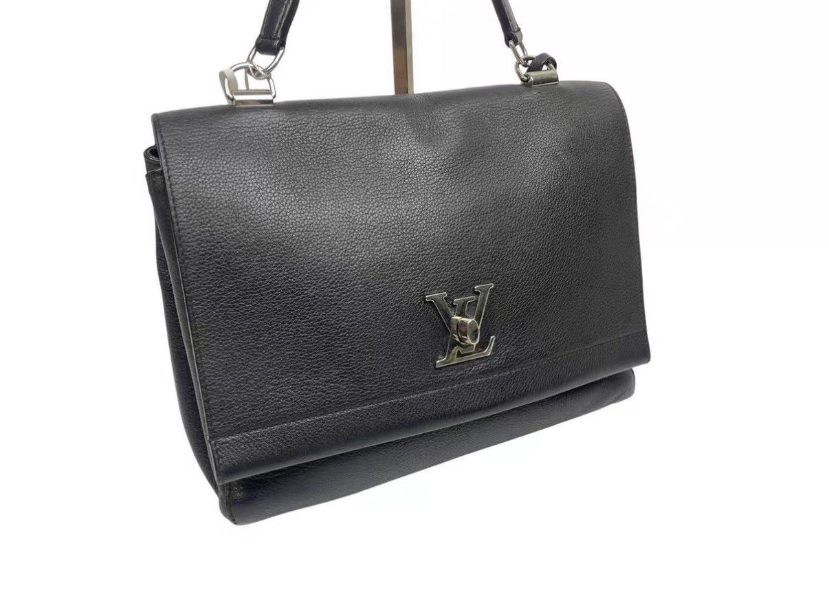 Louis Vuitton Black Leather Structured Handbag with Top Handles Size ONE SIZE - 4 Thumbnail