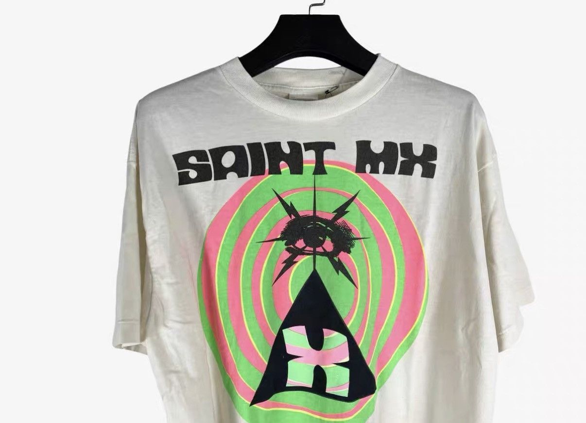 Saint Michael White Graphic Short Sleeve T-Shirt XL Size US XL / EU 56 / 4 - 3 Thumbnail
