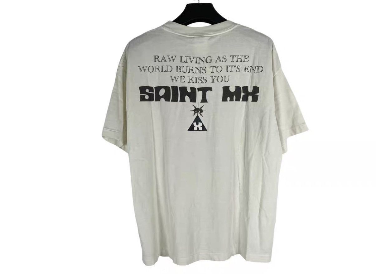 Saint Michael White Graphic Short Sleeve T-Shirt XL Size US XL / EU 56 / 4 - 2 Thumbnail