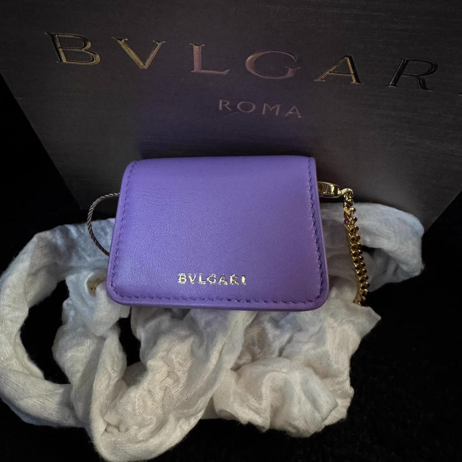 Bvlgari Purple Mini Crossbody Bag with Gold Snake Clasp Size ONE SIZE - 6 Thumbnail