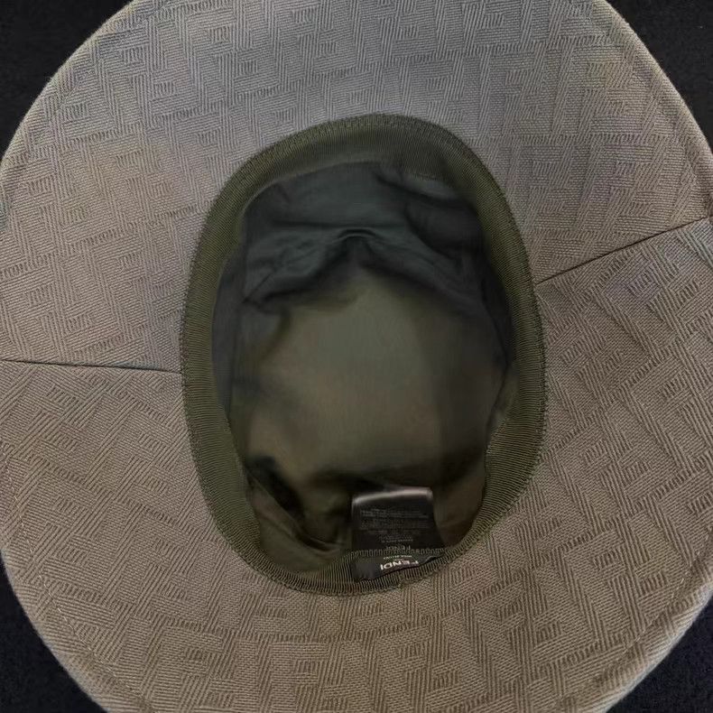Fendi Gray Patterned Bucket Hat Size ONE SIZE - 4 Thumbnail