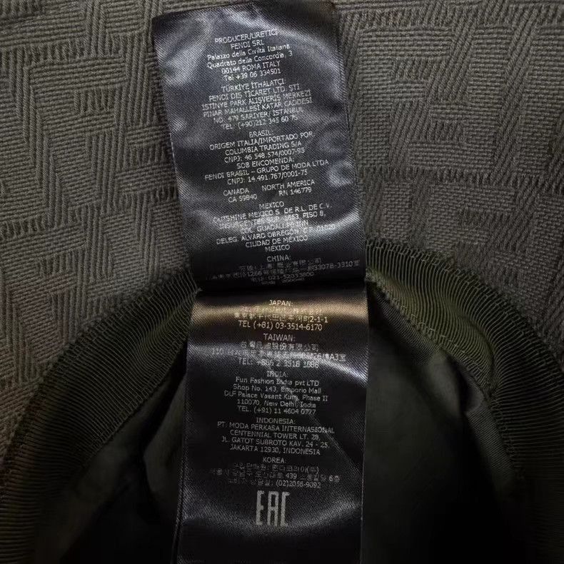 Fendi Gray Patterned Bucket Hat Size ONE SIZE - 2 Thumbnail