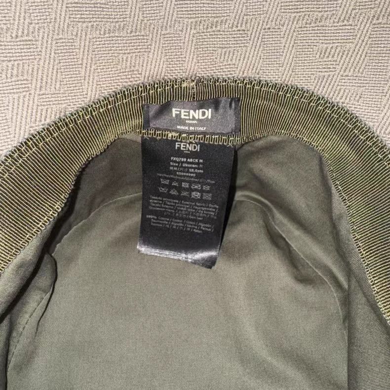 Fendi Gray Patterned Bucket Hat Size ONE SIZE - 3 Thumbnail