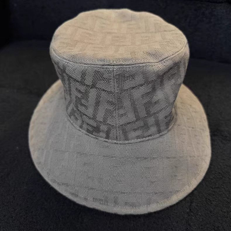 Fendi Gray Patterned Bucket Hat Size ONE SIZE - 5 Thumbnail