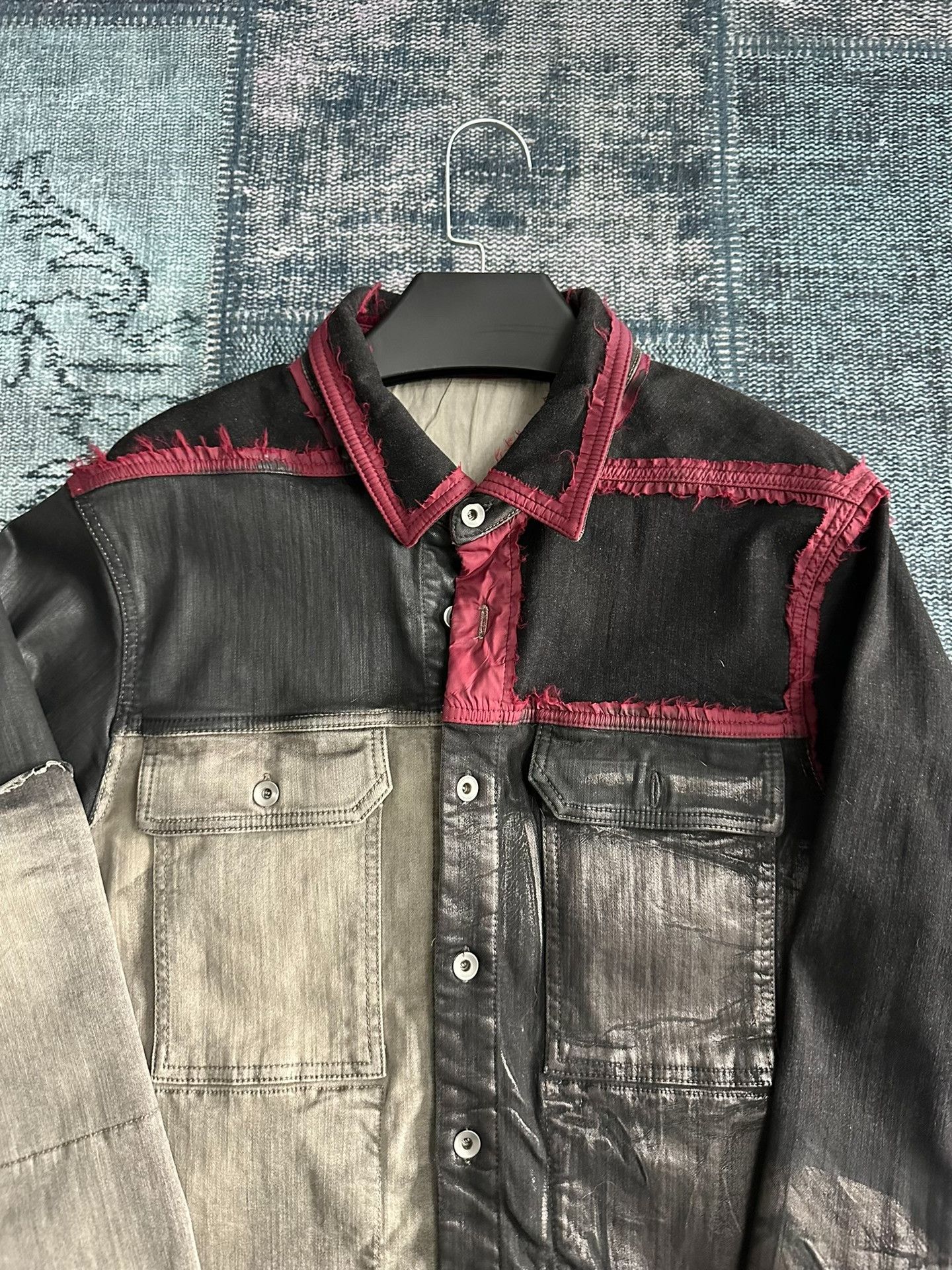 Rick Owens Drkshdw Rick Owens Waxed Panel Jacket Size US M / EU 48-50 / 2 - 2 Thumbnail