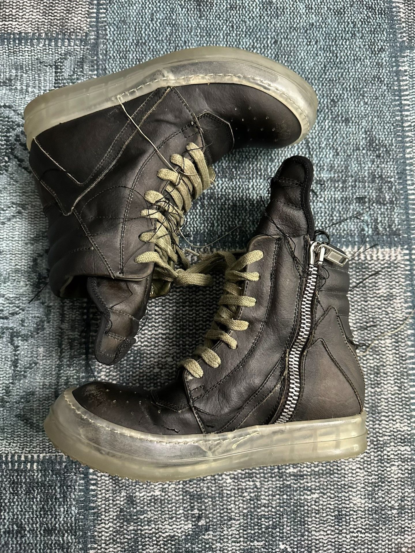 Rick Owens Rick Owens Black Phantom Tassel Inverted Triangle 36 Size US 5 / EU 37 - 2 Thumbnail