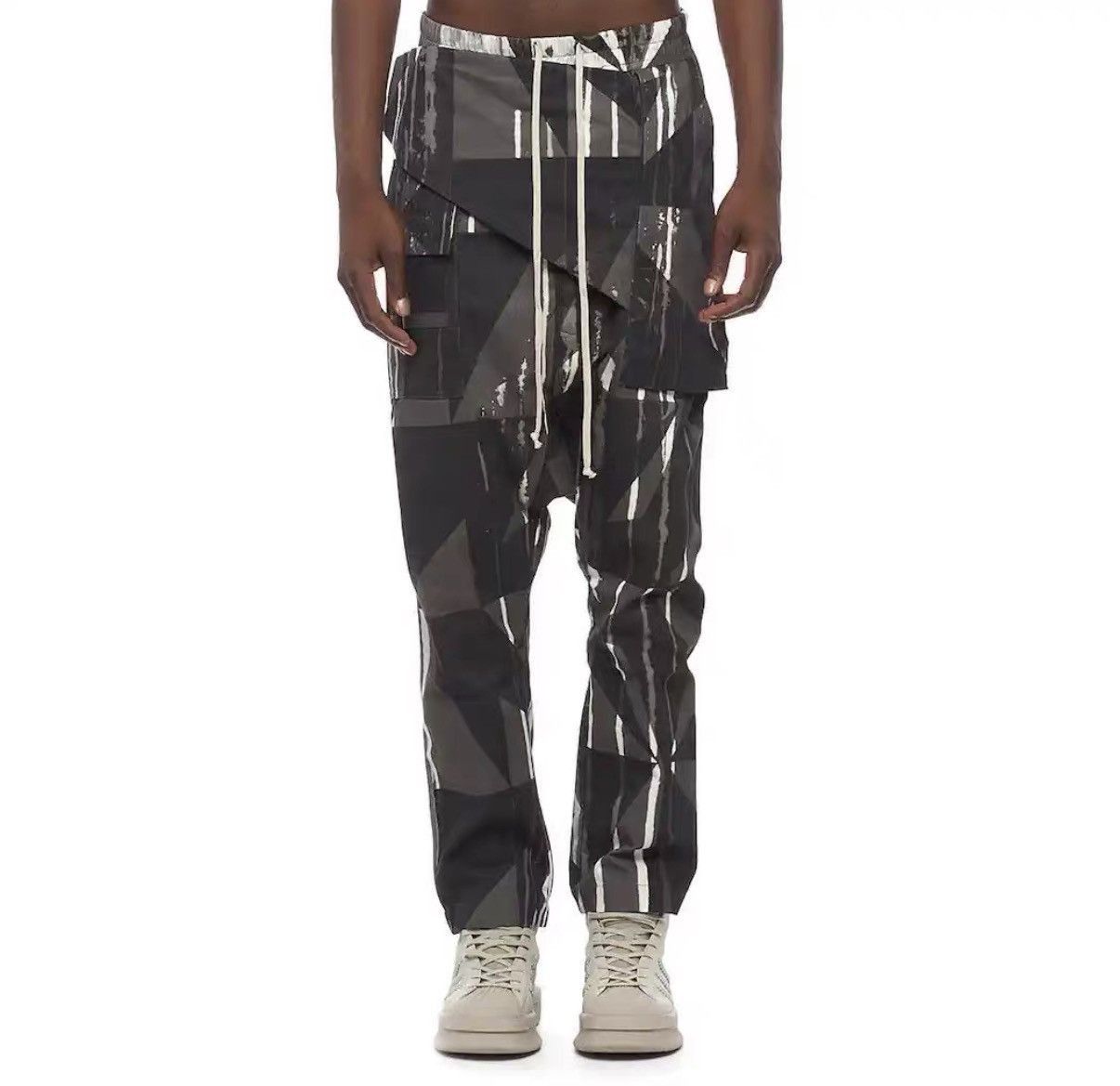 Rick Owens Multi Abstract Print Casual Pants Size 32 Size US 32 / EU 48 - 6 Thumbnail