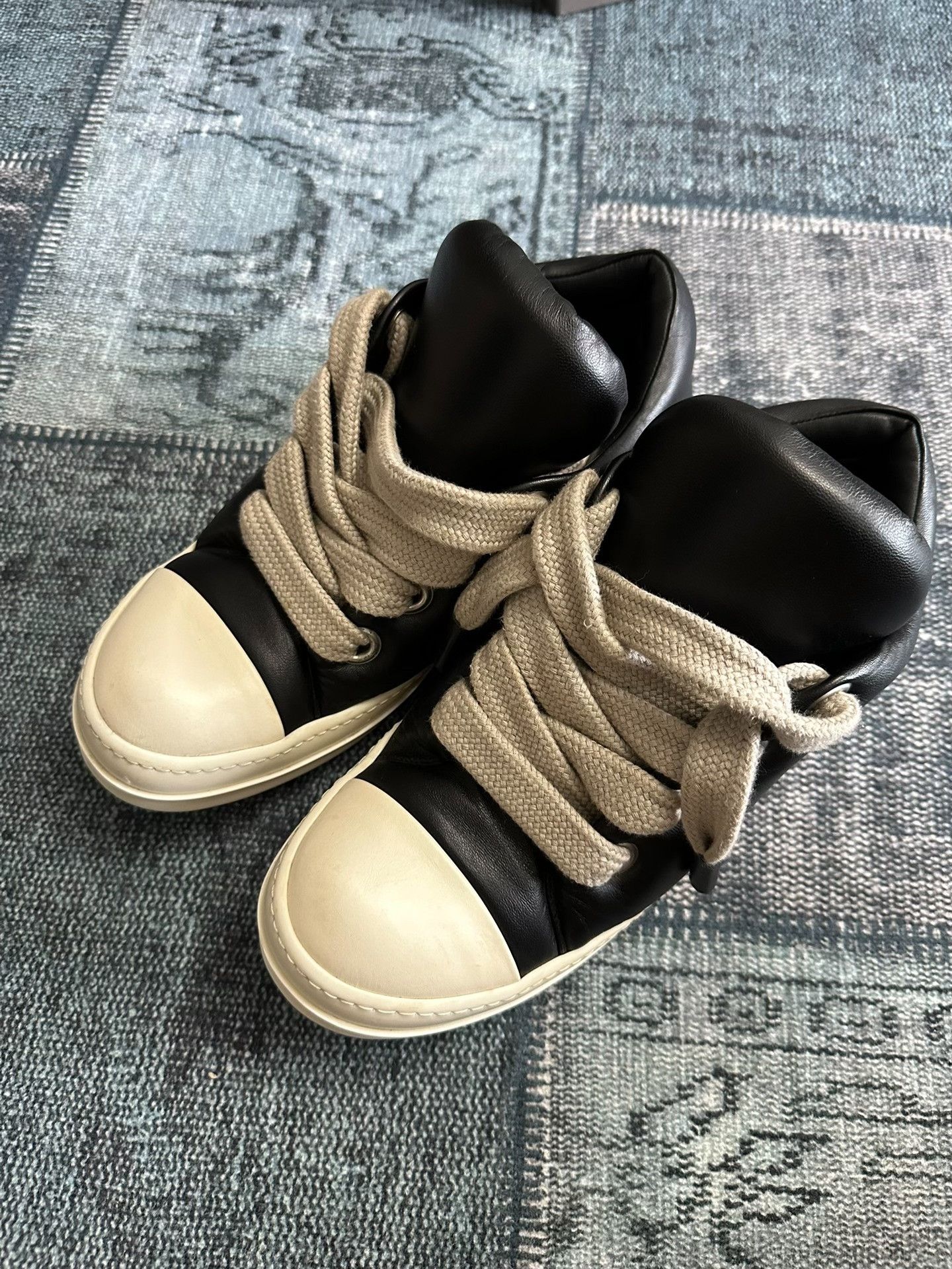 Rick Owens Rick Owens Black Low-Top Chunky Shoes Size US 11 / EU 44 - 4 Thumbnail