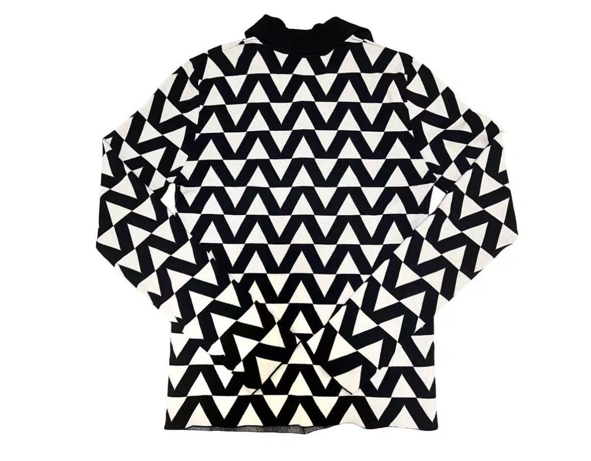 Raf Simons Black Geometric Pattern Button-Up Cardigan Size US S / EU 44-46 / 1 - 2 Thumbnail