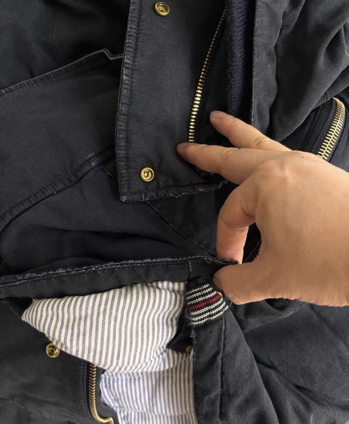 Moncler Blue Hooded Jacket with Zip Pockets - XXS Size US XXS / EU 40 - 4 Thumbnail