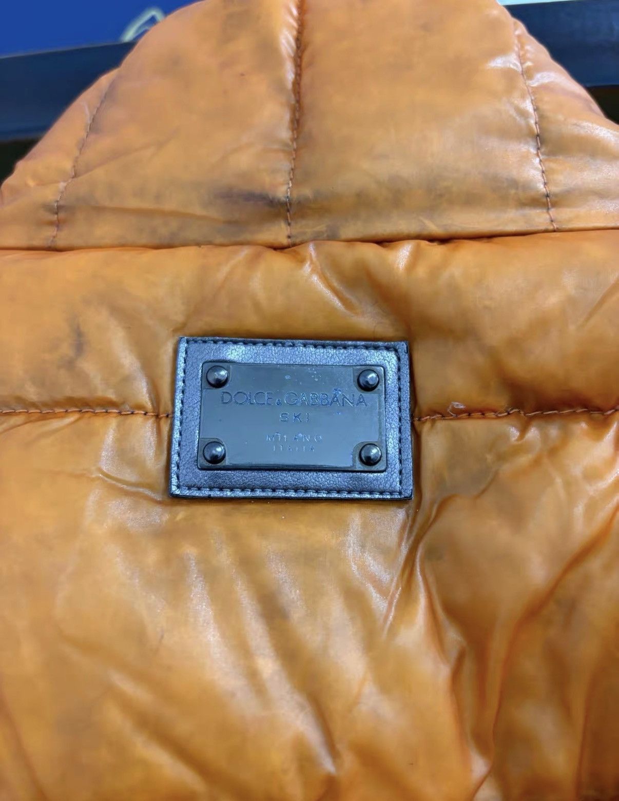 Dolce & Gabbana Orange Puffer Jacket Size S Size US S / EU 44-46 / 1 - 3 Thumbnail