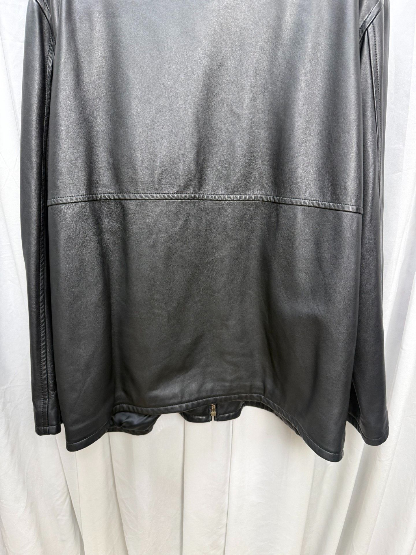 Balenciaga Balenciaga Oversized Shoulder Embroidered Leather Jacket Size US M / EU 48-50 / 2 - 8 Thumbnail