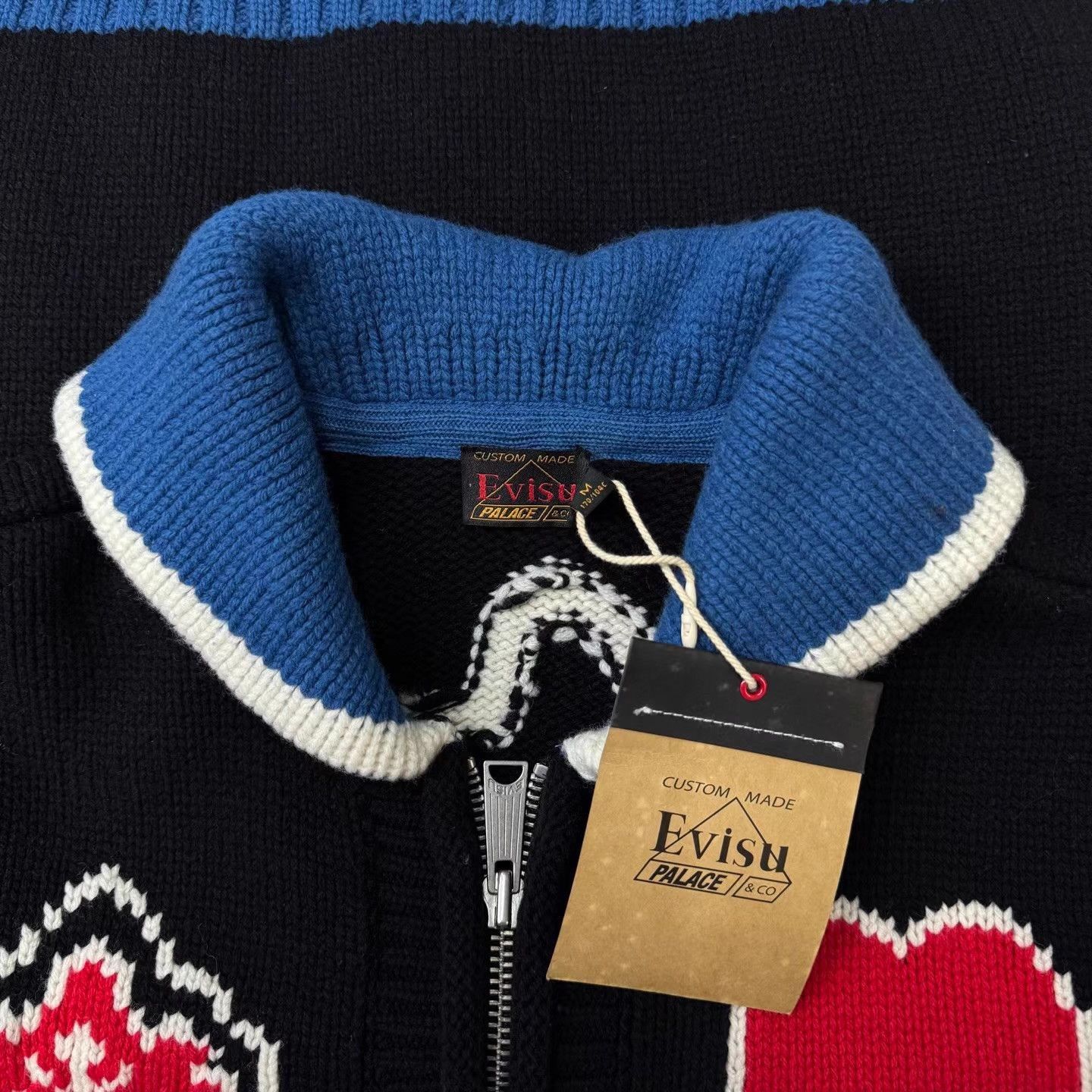 Palace Multi-Color Zip-Up Knit Sweater with Heart & Star Size US M / EU 48-50 / 2 - 3 Thumbnail