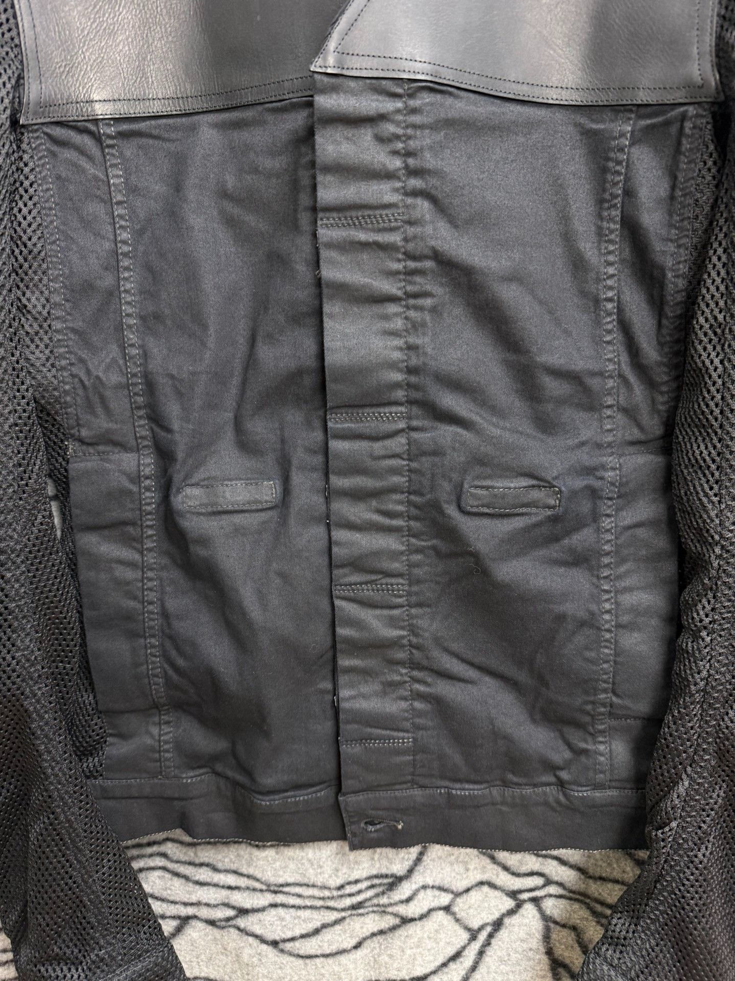 Rick Owens Rick Owens Mesh Leather Panel Jacket M Size US M / EU 48-50 / 2 - 5 Thumbnail