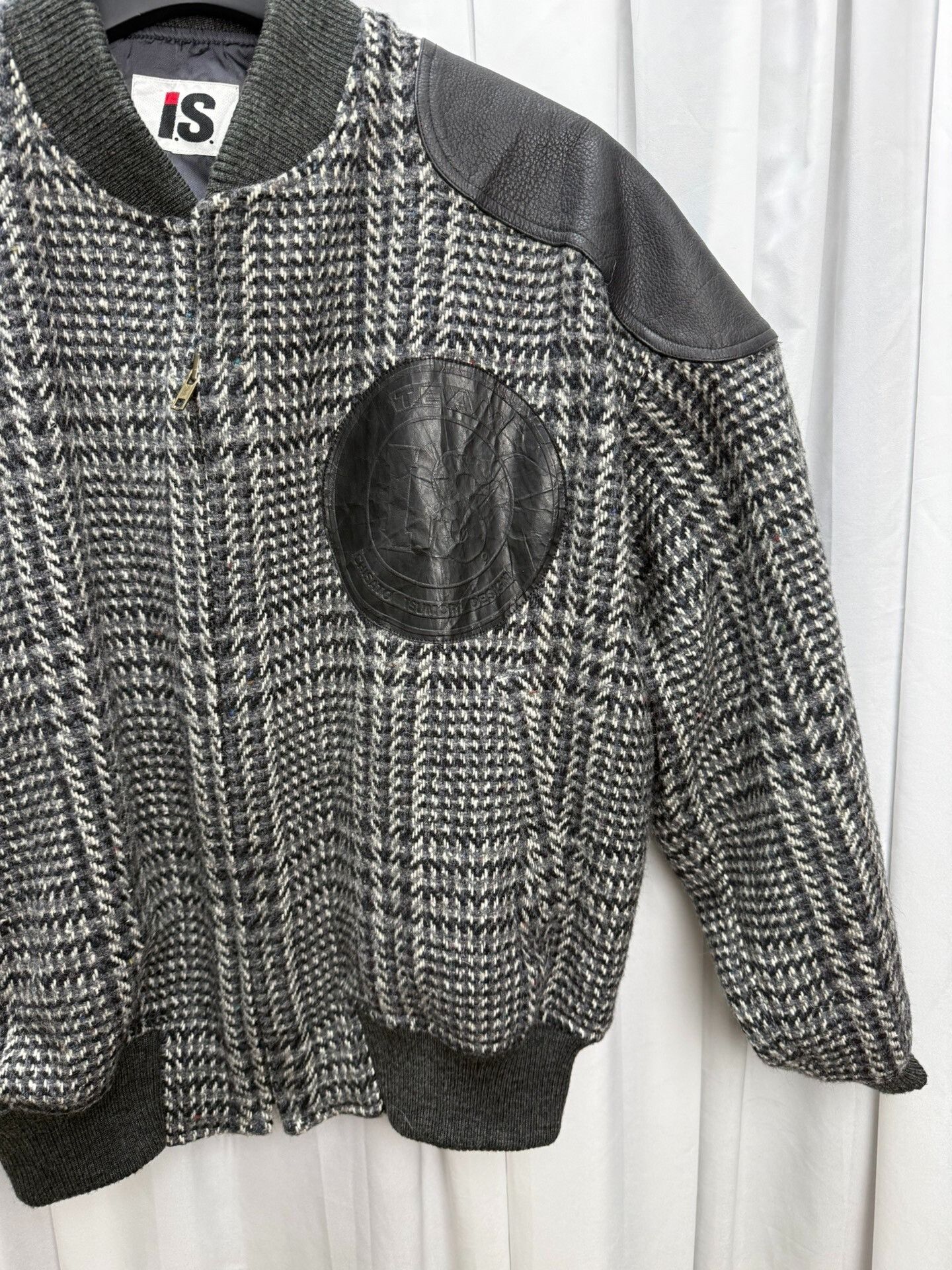 Issey Miyake Issey Sports Plaid Leather Patch Jacket Size US XXL / EU 58 / 5 - 3 Thumbnail