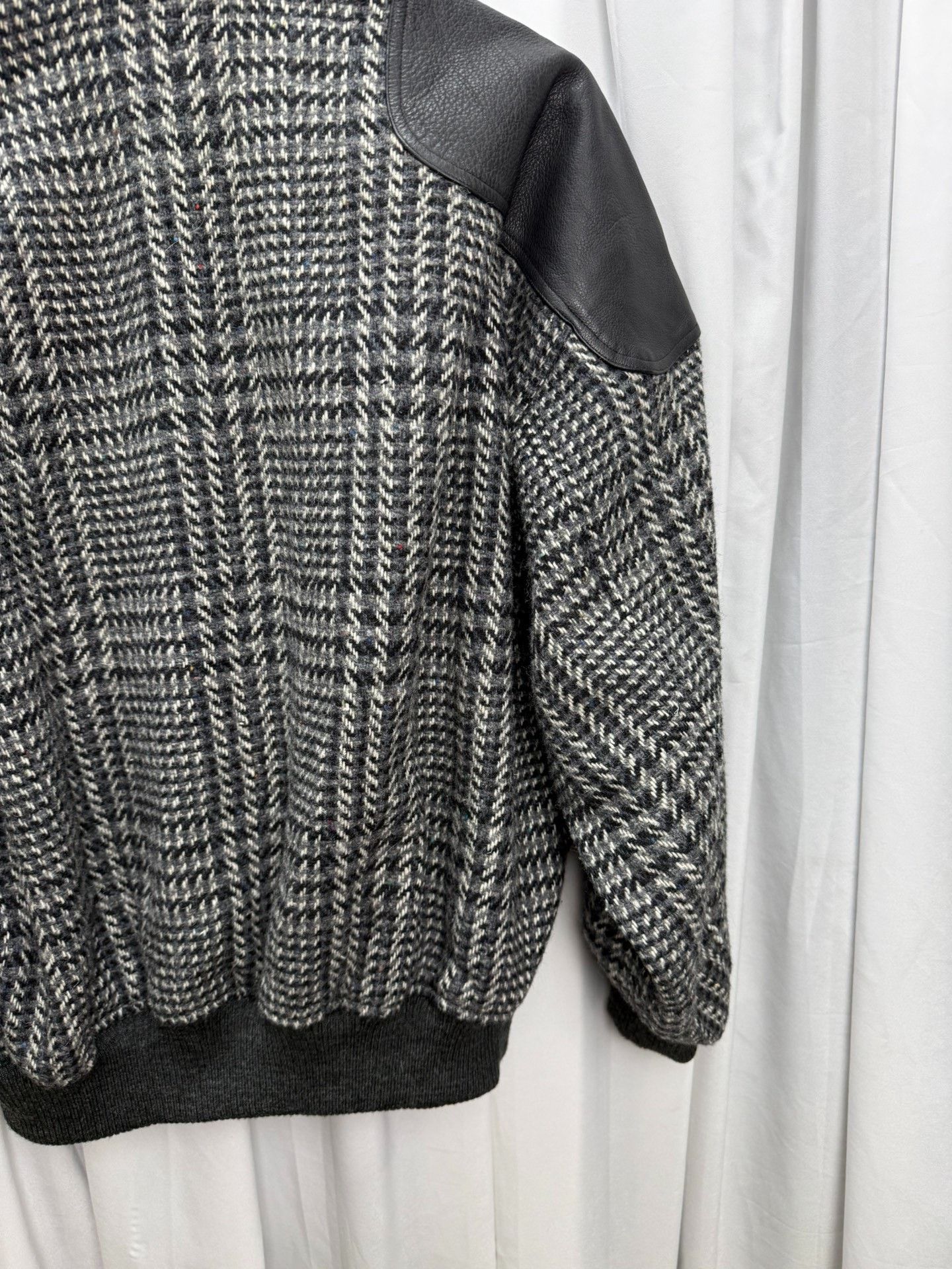 Issey Miyake Issey Sports Plaid Leather Patch Jacket Size US XXL / EU 58 / 5 - 6 Thumbnail