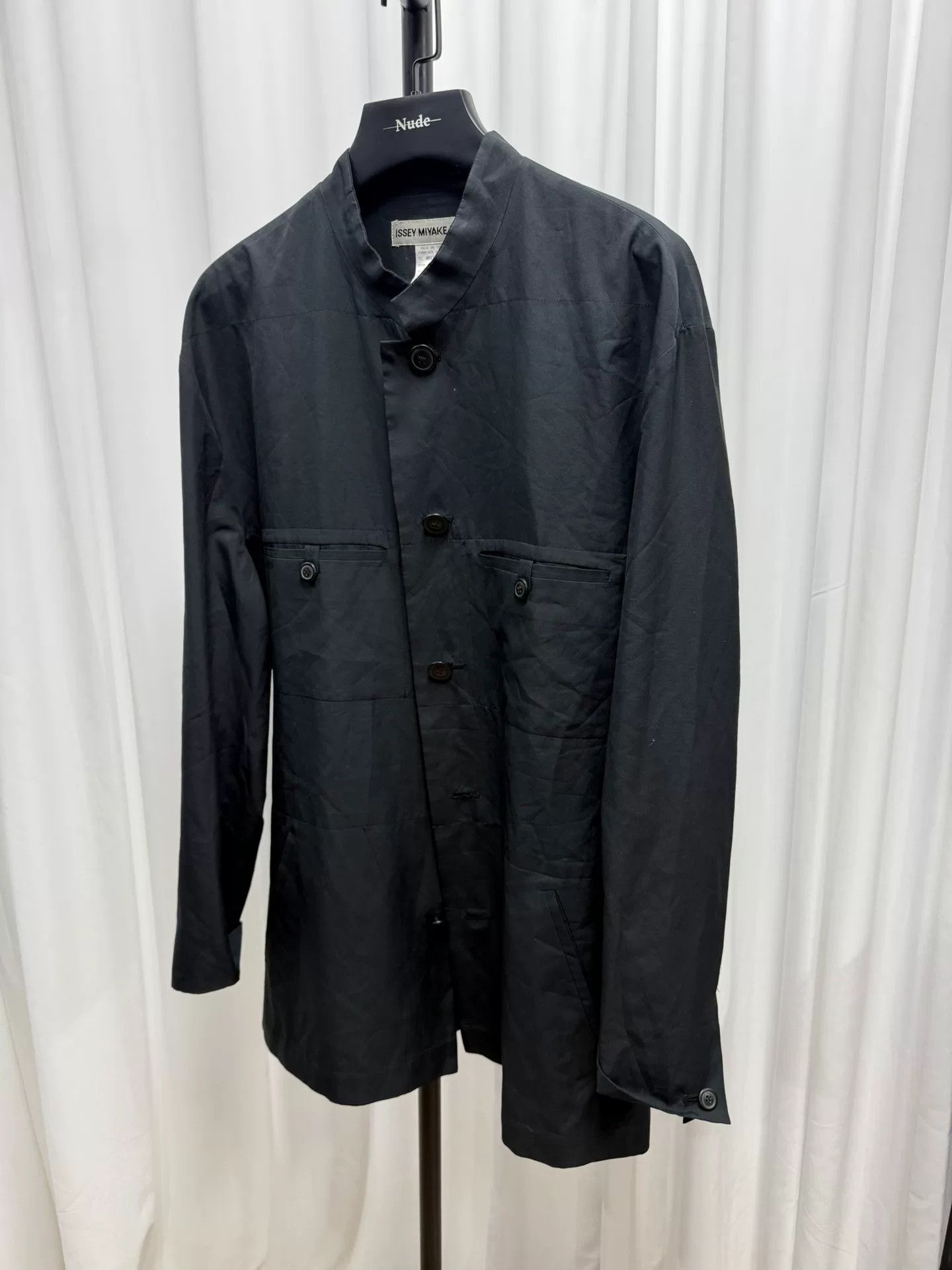 Issey Miyake Issey Miyake Men Loose Stand-Collar Blazer Size US XL / EU 56 / 4 - 3 Thumbnail