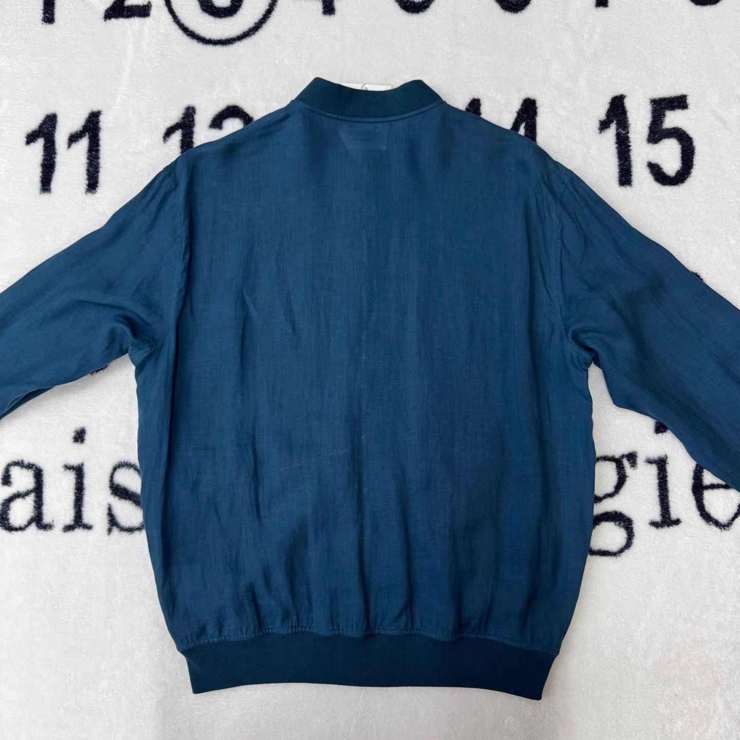 Hermes Blue Zip-Front Bomber Jacket Size L Size US L / EU 52-54 / 3 - 3 Thumbnail