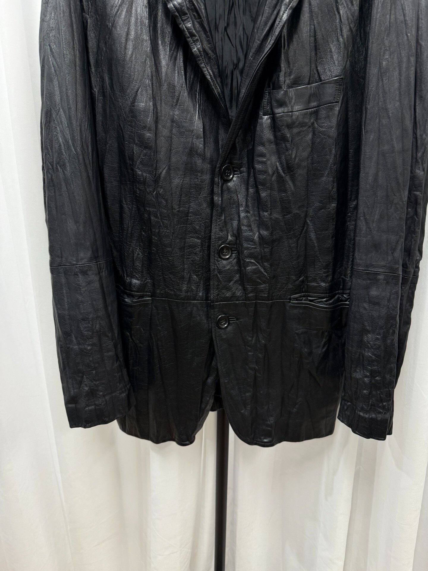 Issey Miyake ISSEY MIYAKE Cowhide Pleated Loose Jacket Size US M / EU 48-50 / 2 - 4 Thumbnail