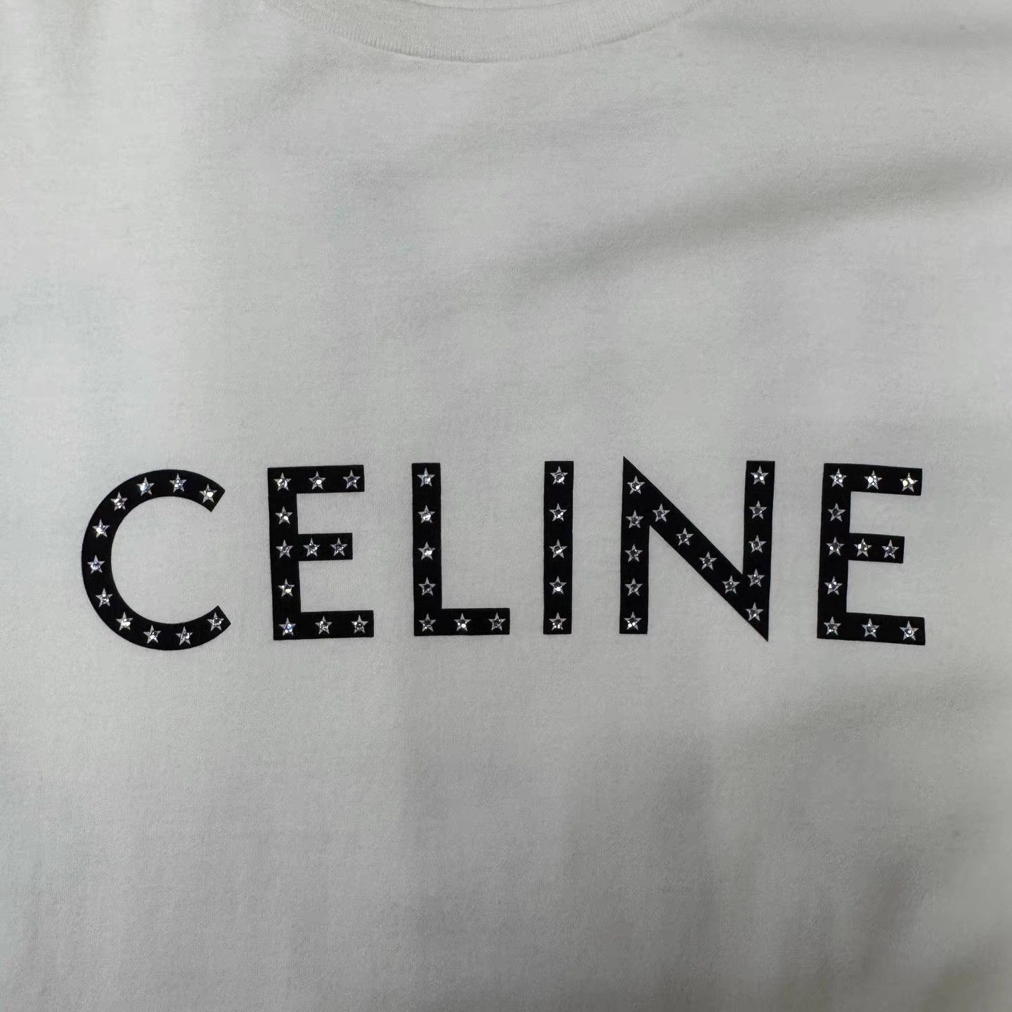 Celine White Short-Sleeve Graphic T-Shirt Size US M / EU 48-50 / 2 - 2 Thumbnail