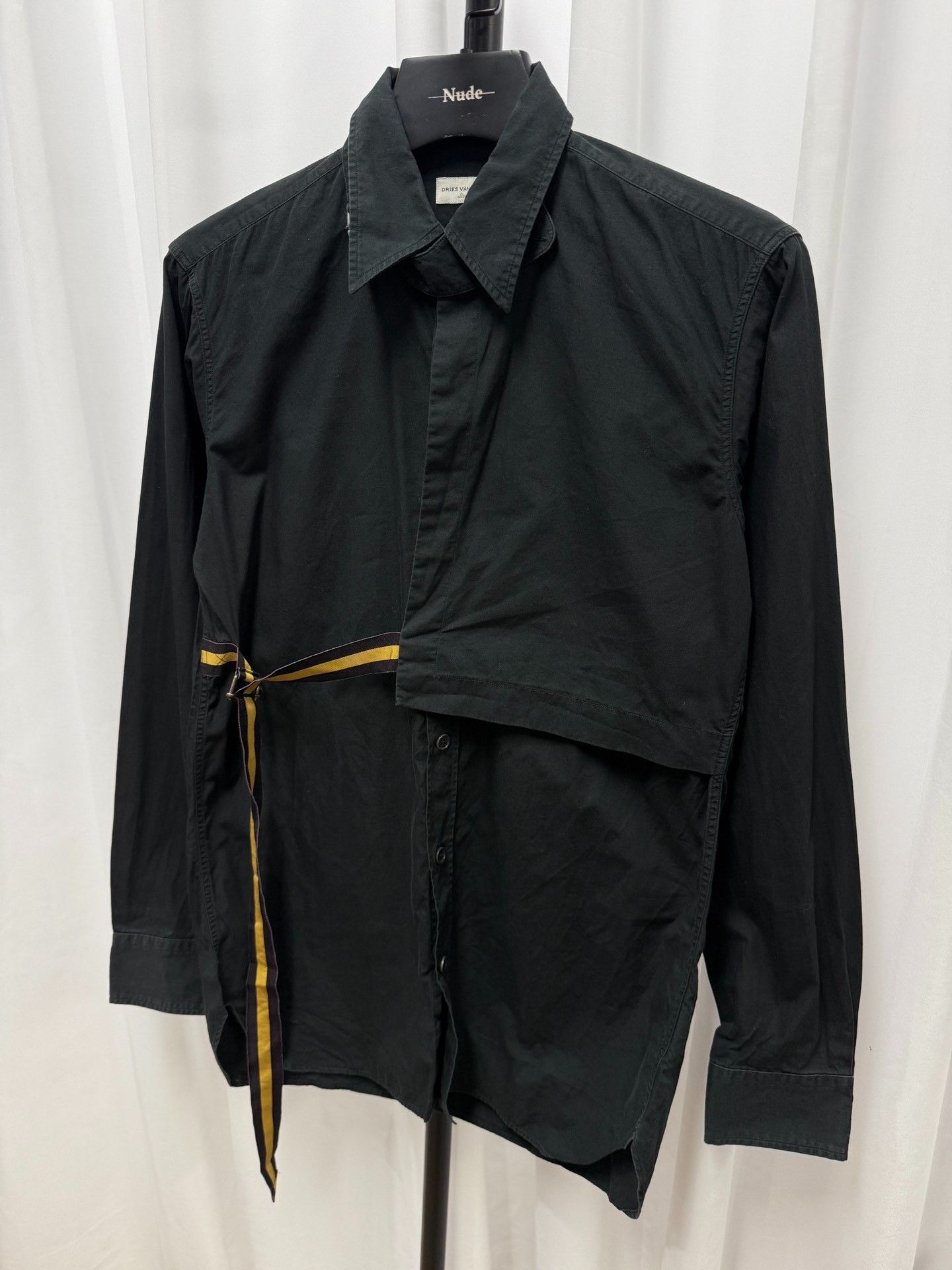 Dries Van Noten Dries van Noten Black Deconstructed Wrap Shirt Size US S / EU 44-46 / 1 - 2 Thumbnail