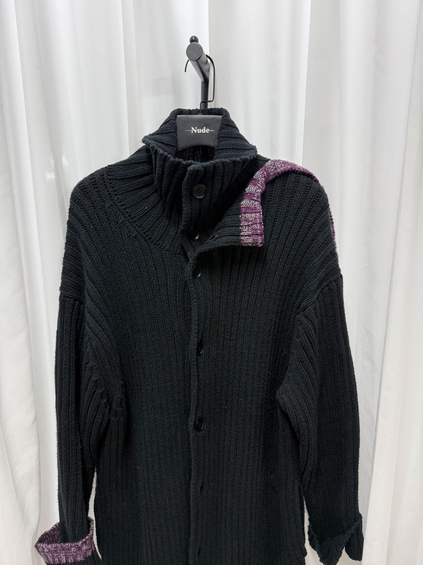 Yohji Yamamoto Yohji Yamamoto Pour Homme Patchwork Oversized Sweater Coat Sample Size US M / EU 48-50 / 2 - 2 Thumbnail