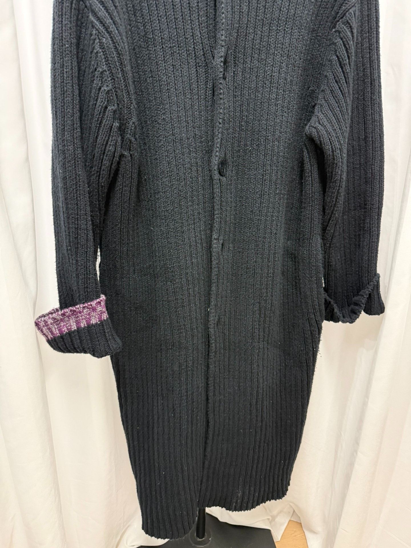 Yohji Yamamoto Yohji Yamamoto Pour Homme Patchwork Oversized Sweater Coat Sample Size US M / EU 48-50 / 2 - 3 Thumbnail