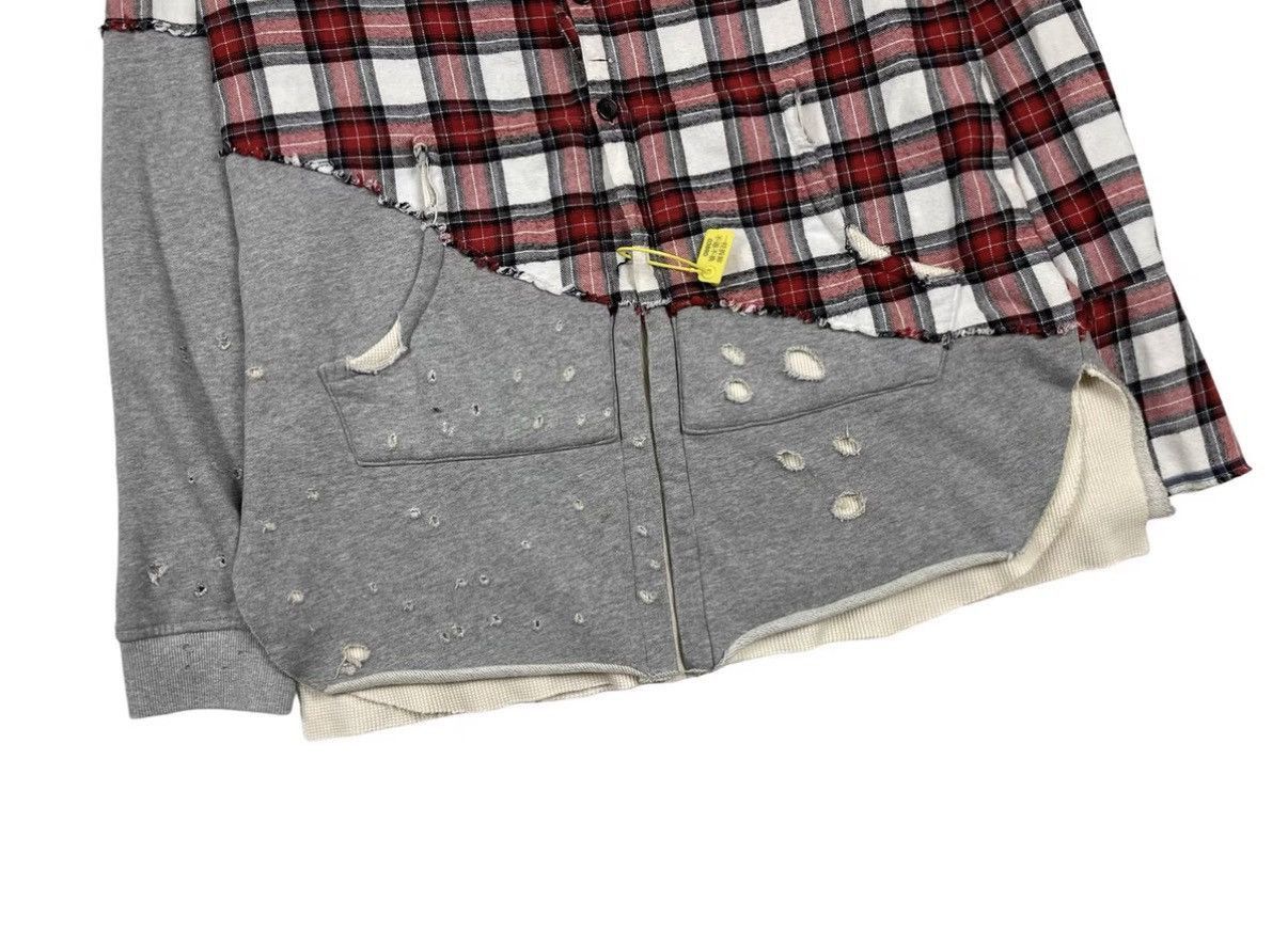 Greg Lauren Red Plaid Patchwork Long Sleeve Button Up Size US M / EU 48-50 / 2 - 4 Thumbnail