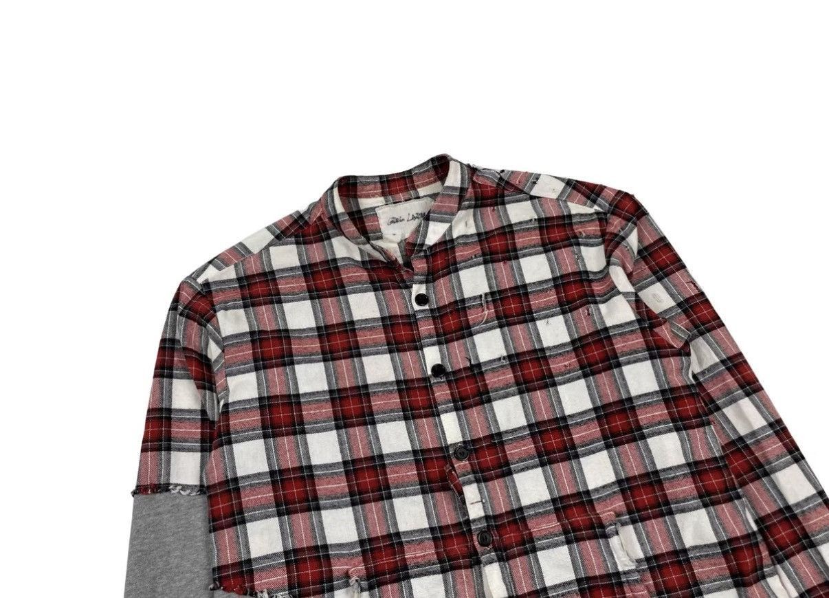Greg Lauren Red Plaid Patchwork Long Sleeve Button Up Size US M / EU 48-50 / 2 - 3 Thumbnail