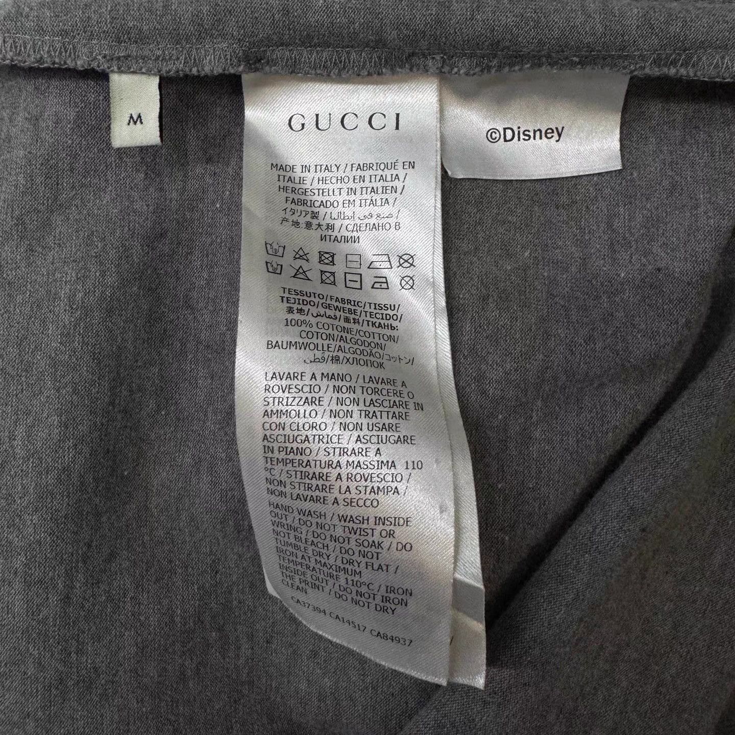Gucci Gray Mickey Mouse Graphic Short Sleeve T-Shirt Size US M / EU 48-50 / 2 - 3 Thumbnail