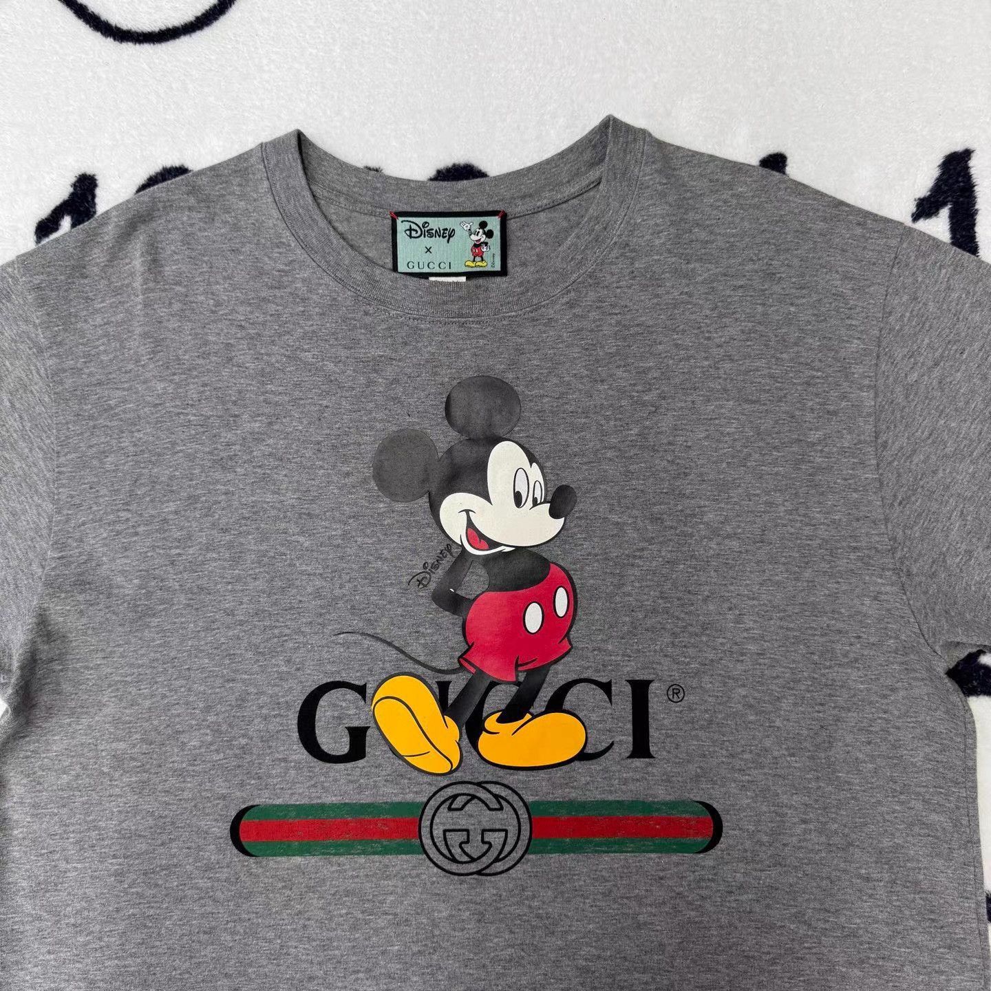 Gucci Gray Mickey Mouse Graphic Short Sleeve T-Shirt Size US M / EU 48-50 / 2 - 2 Thumbnail