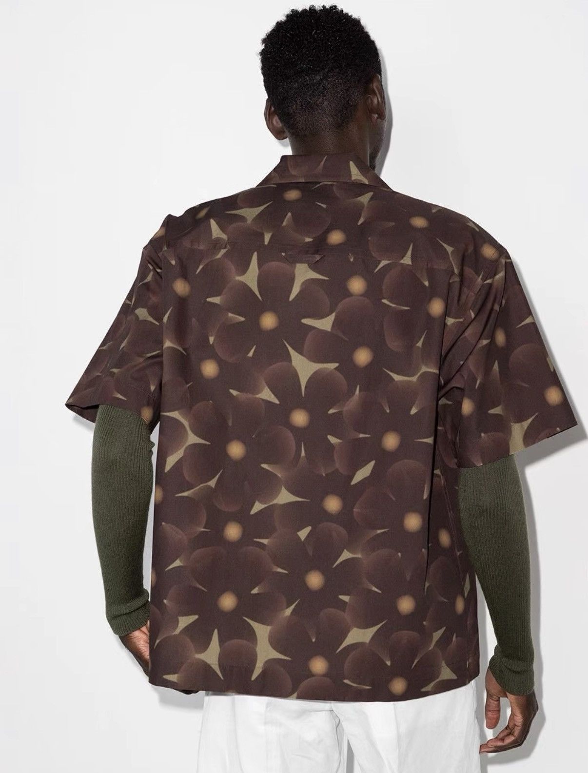 Jacquemus Brown Floral Print Short Sleeve Shirt Size US M / EU 48-50 / 2 - 7 Thumbnail