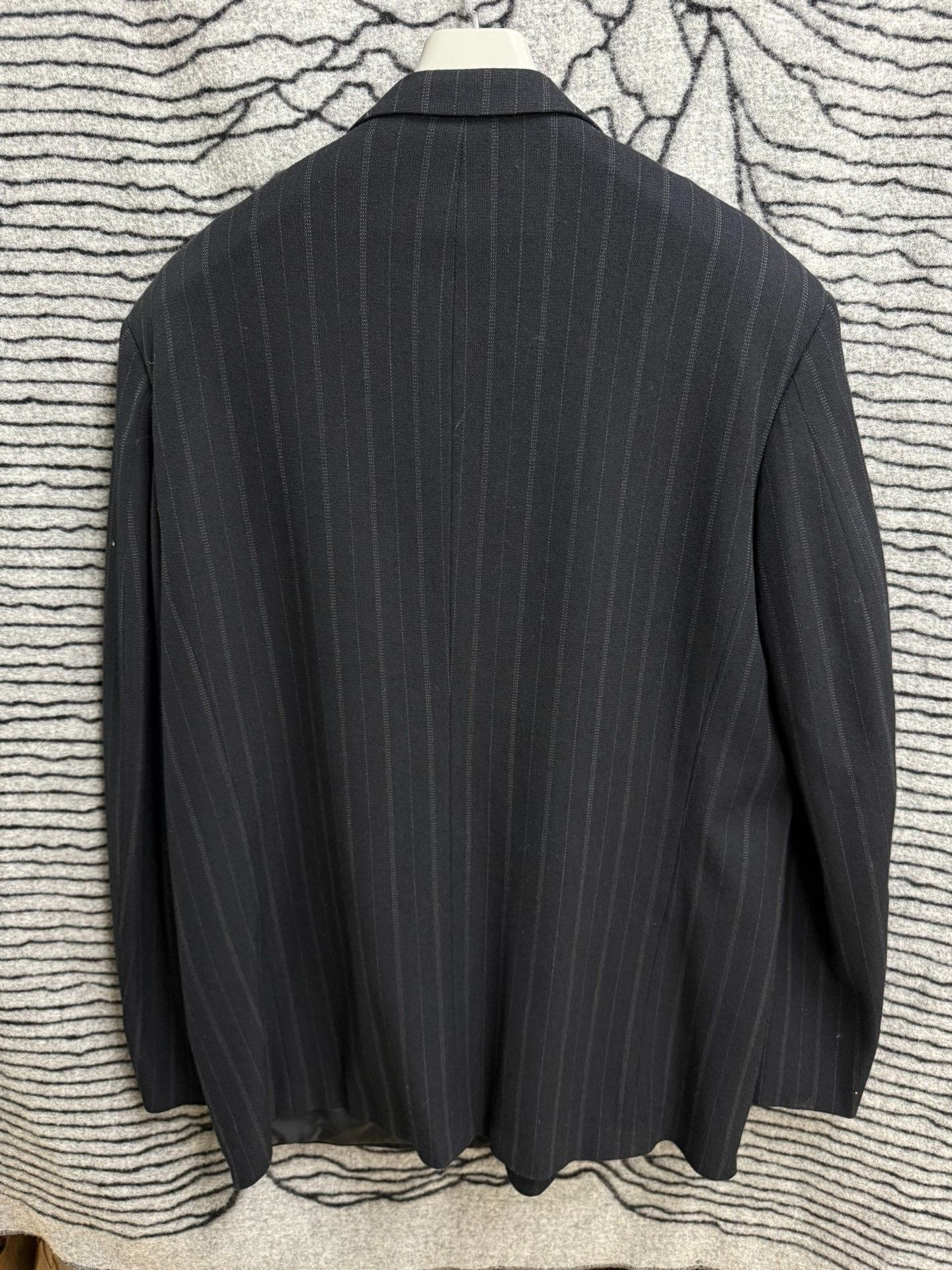 Y's for Men Yohji Yamamoto Y's Men's Thick Wool Striped Loose Suit Size US L / EU 52-54 / 3 - 5 Thumbnail