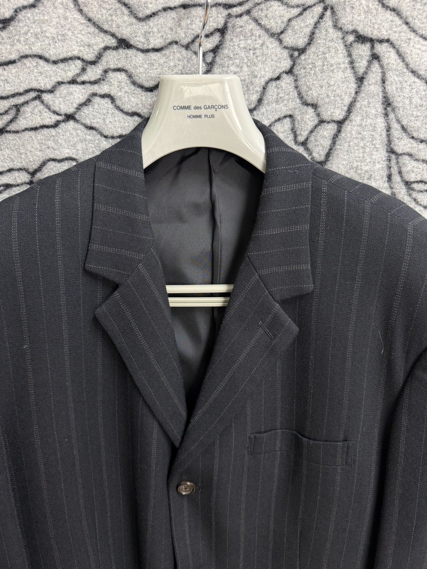 Y's for Men Yohji Yamamoto Y's Men's Thick Wool Striped Loose Suit Size US L / EU 52-54 / 3 - 4 Thumbnail