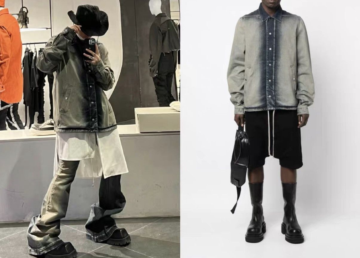 Rick Owens Blue Denim Jacket - Size S Size US S / EU 44-46 / 1 - 6 Thumbnail