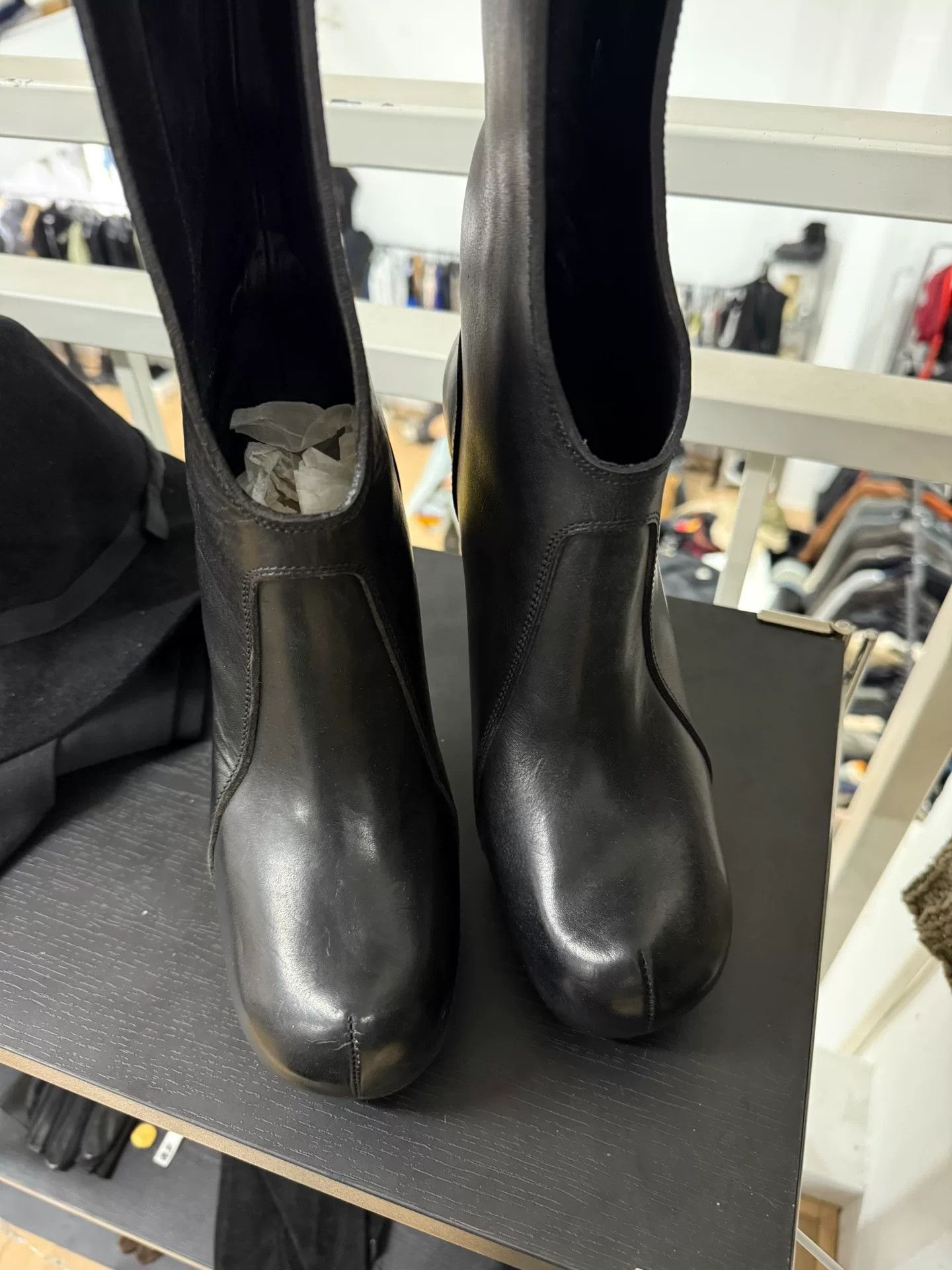 Rick Owens Rick Owens Irregular High-Heel Boots Size US 7 / IT 37 - 7 Thumbnail