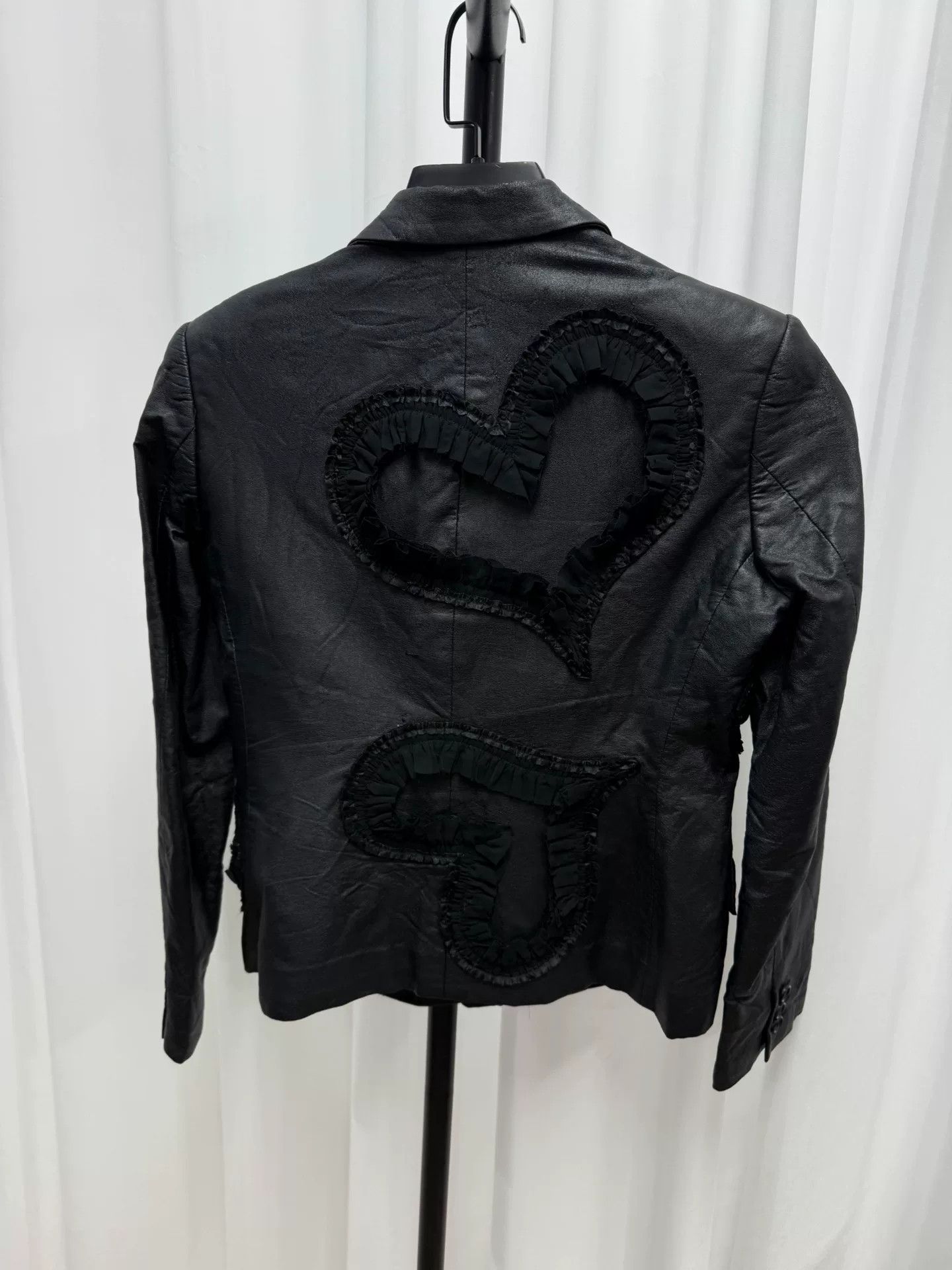 Comme des Garcons PLAY Comme des Garcons Heart Patchwork Leather Blazer XS Size XS / US 0-2 / IT 36-38 - 6 Thumbnail