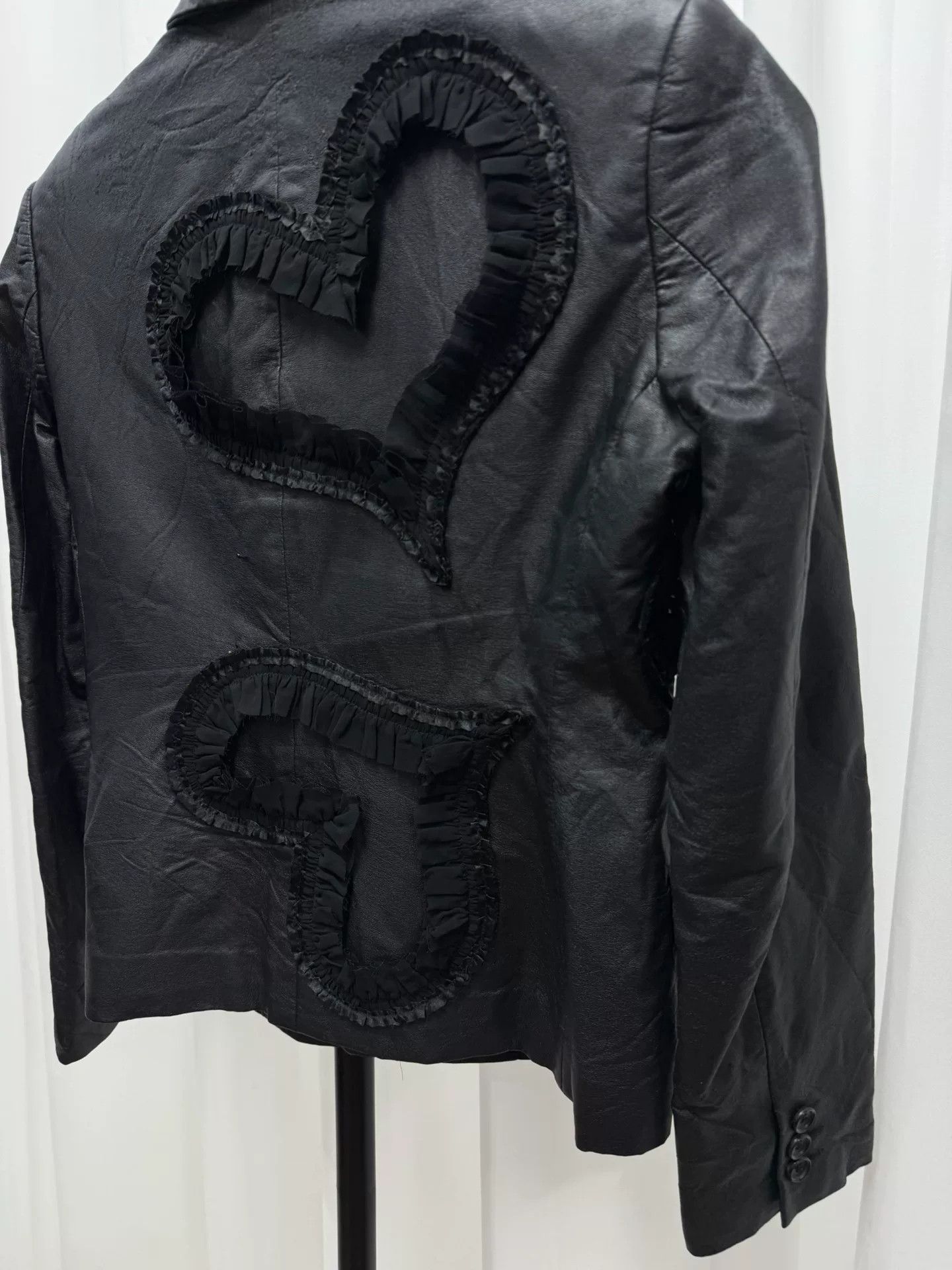 Comme des Garcons PLAY Comme des Garcons Heart Patchwork Leather Blazer XS Size XS / US 0-2 / IT 36-38 - 7 Thumbnail