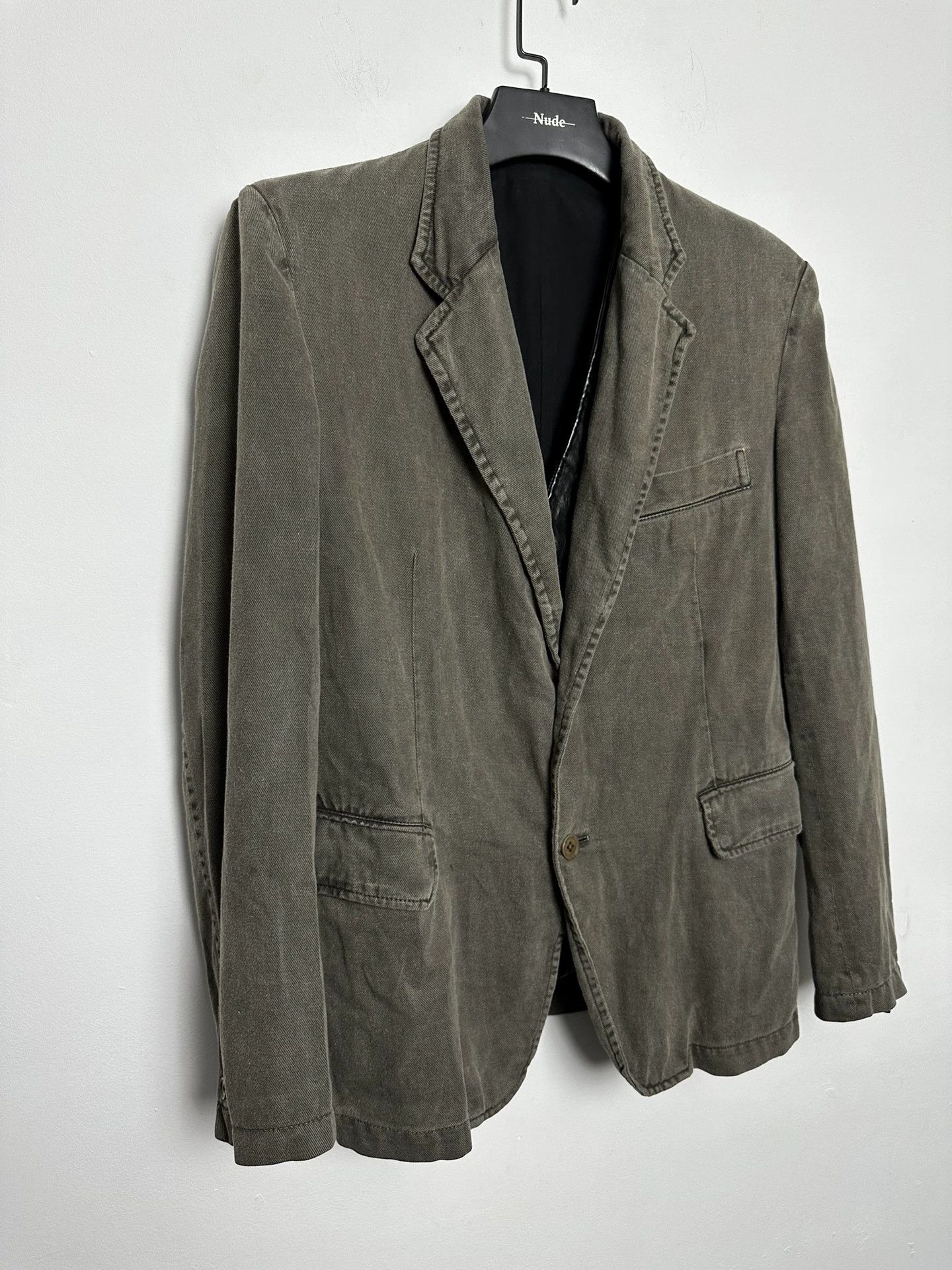 Yohji Yamamoto Yohji Yamamoto Pour Homme Dyed Felted Jacket Size US M / EU 48-50 / 2 - 2 Thumbnail