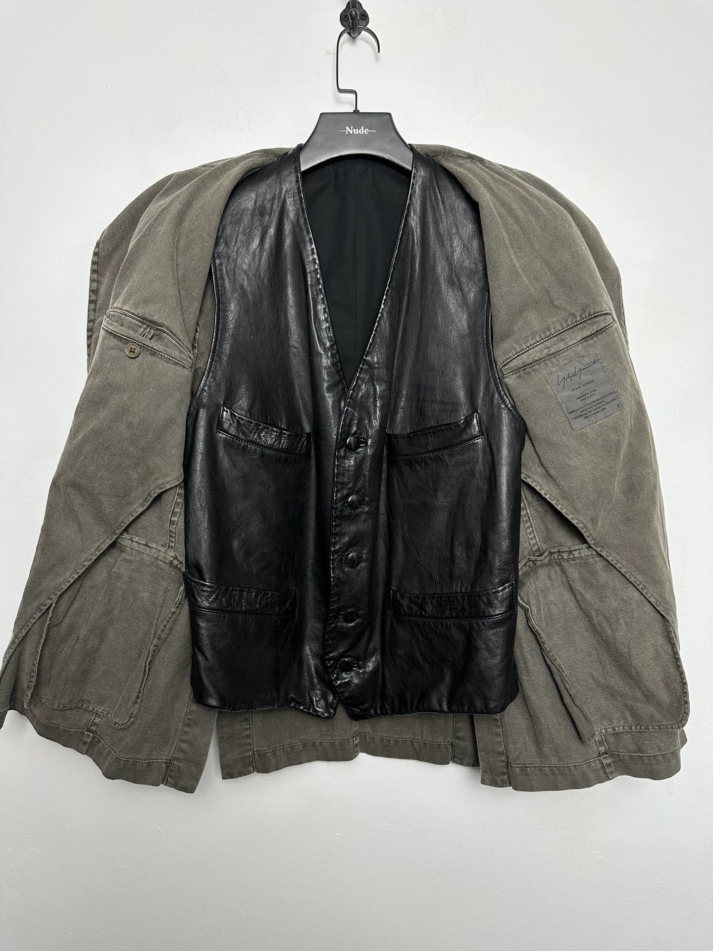 Yohji Yamamoto Yohji Yamamoto Pour Homme Dyed Felted Jacket Size US M / EU 48-50 / 2 - 6 Thumbnail