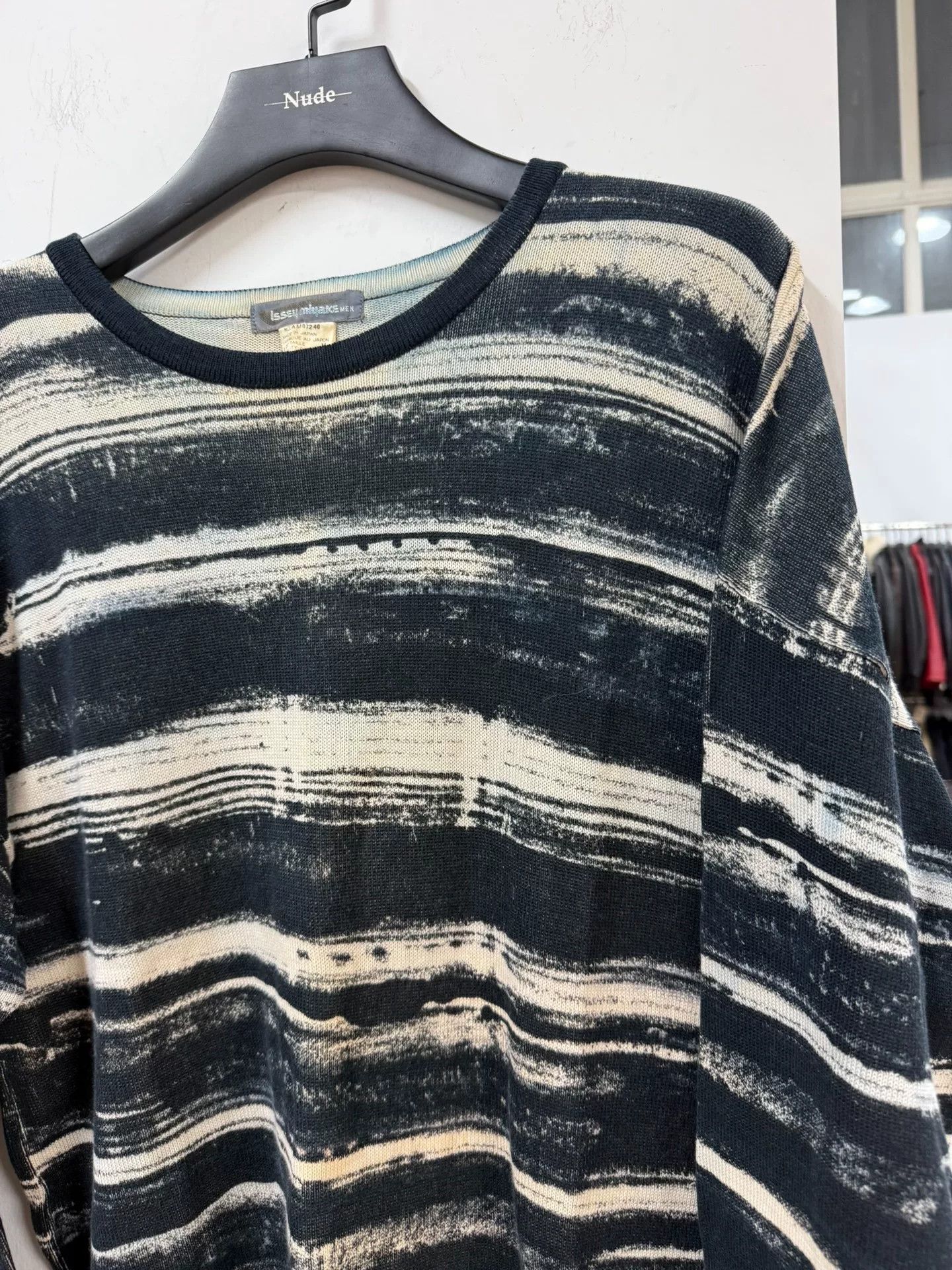 Issey Miyake Issey Miyake 80s Tie-Dye Striped Sweater Size US M / EU 48-50 / 2 - 3 Thumbnail