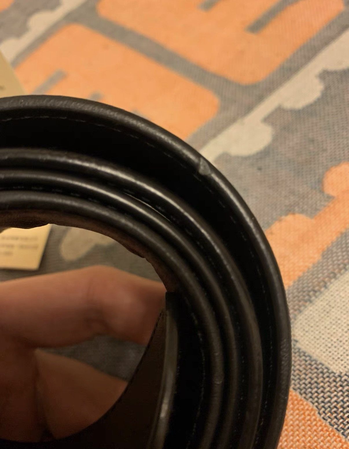 Louis Vuitton Black Leather Belt with Engraved Buckle Size ONE SIZE - 8 Thumbnail