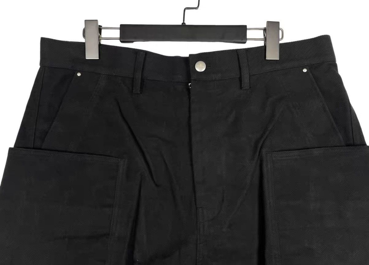 Rick Owens Black Cargo Shorts with Distressed Hem Size 34 Size US 34 / EU 50 - 3 Thumbnail
