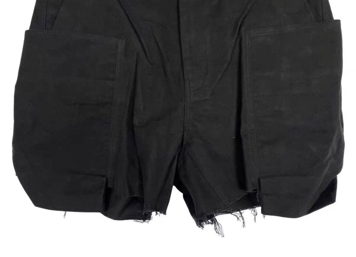 Rick Owens Black Cargo Shorts with Distressed Hem Size 34 Size US 34 / EU 50 - 4 Thumbnail