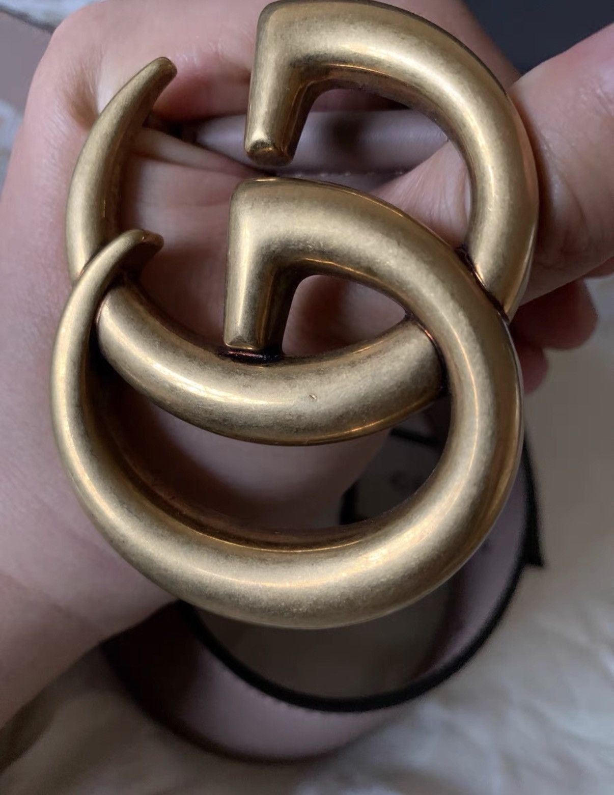 Gucci Pink Leather Belt with Gold Interlocking Buckle Size ONE SIZE - 7 Thumbnail